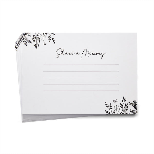 Monochrome Leaves Funeral Memory Table Collection