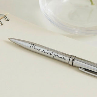 'Memories Last Forever' Pen in Velvet Pouch - Angel & Dove