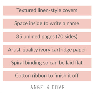 A5 Black Funeral Memory Condolence Book, 2 Signs & Pen Collection - Angel & Dove