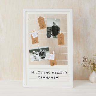 Memory Table Photo Display Frame - Alternative Funeral Guest Book