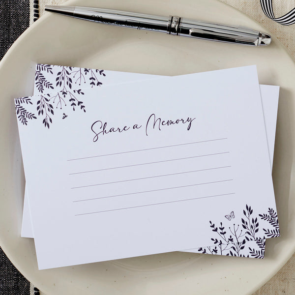 Monochrome Leaves Funeral Memory Table Collection