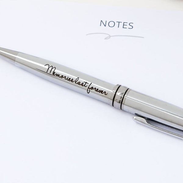 Set of 2 Black Funeral Signs & 'Memories Last Forever' Pen - Angel & Dove