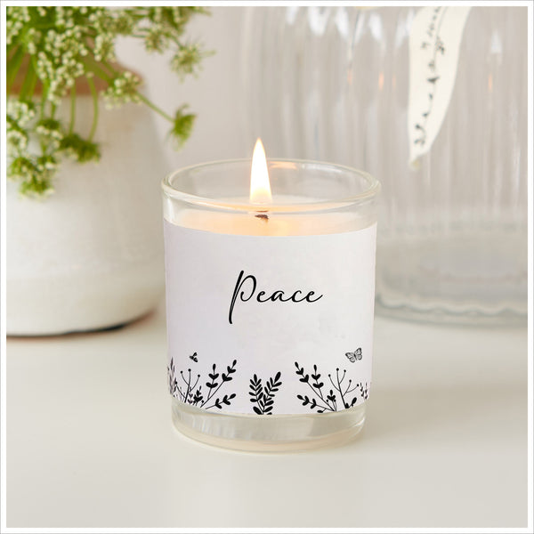 ‘Sending Peace & Love’ Votive Candles Sympathy Gift with Bag & Card - Angel & Dove