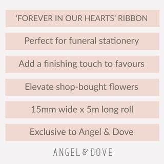 'Forever In Our Hearts' Cotton Ribbon 5m