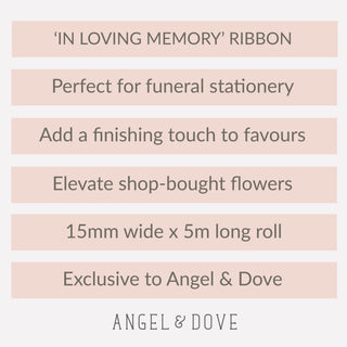 'In Loving Memory' Cotton Ribbon 5m