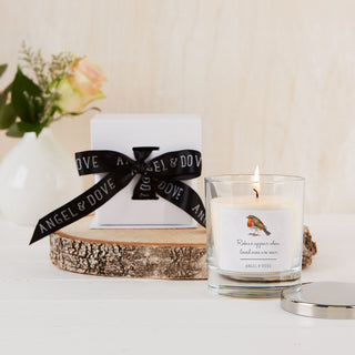 'Robins Appear' Gift Boxed 300ml Remembrance Candle Sympathy Gift with Lid'