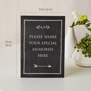 A5 Black Funeral Memory Condolence Book, 2 Signs & Pen Collection - Angel & Dove