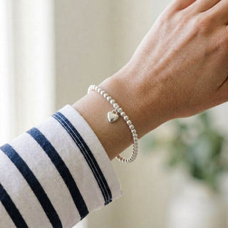 Silver Heart 'Memories' Bracelet Sympathy Gift with Bag & Card