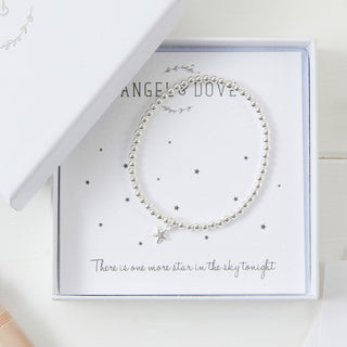 Silver 'One More Star' Bracelet Sympathy Gift with Bag & Card