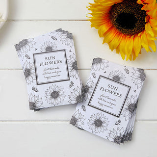 Sunflower Seed Packet Funeral Favour Envelopes (Unfilled) - Angel & Dove