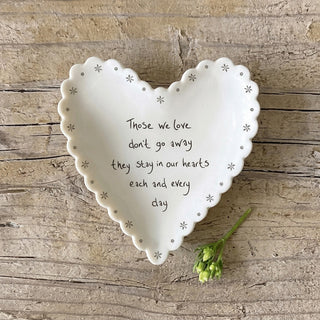 'Loved, Missed, Remembered' Votive Candle & Porcelain Dish Sympathy Gift