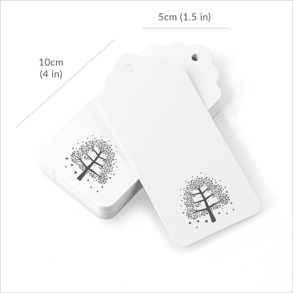 25 White Memory Tree Message Tags – Angel & Dove