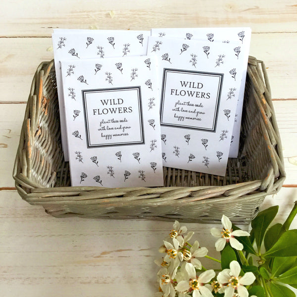 10 Wildflower Seed Packet Funeral Favours (Filled with Seeds)