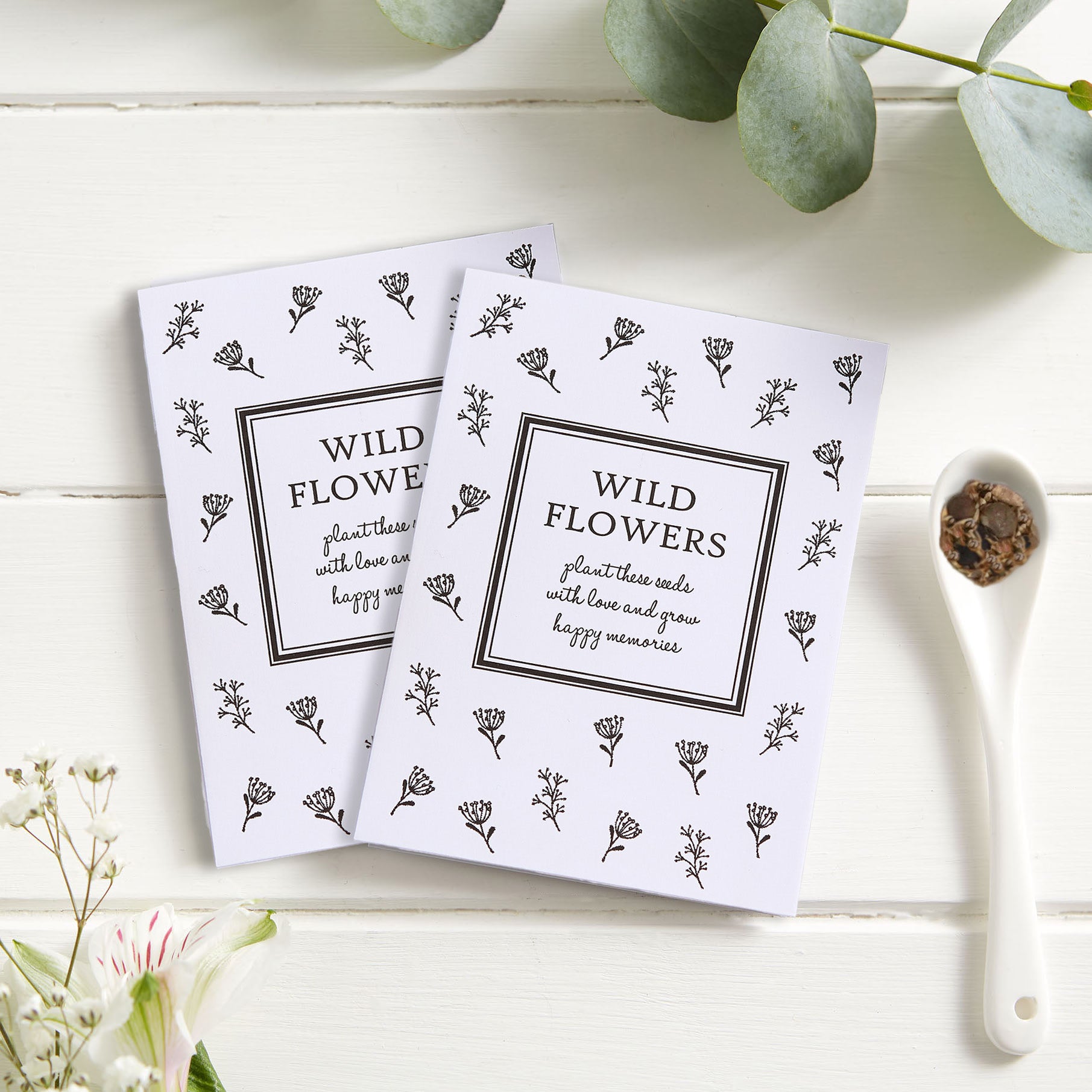 wildflower seeds gift 10 Wildflower Seed Packet Funeral Favours (Filled with Seeds) – Angel & Dove