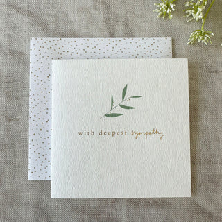'With Deepest Sympathy' Leaves Sympathy Card