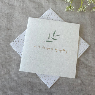 'With Deepest Sympathy' Leaves Sympathy Card