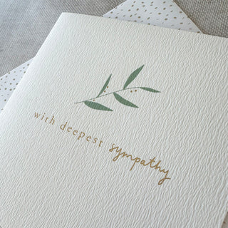 'With Deepest Sympathy' Leaves Sympathy Card