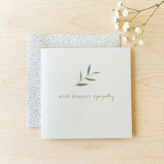 'With Deepest Sympathy' Leaves Sympathy Card