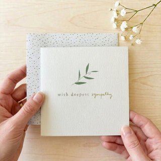 'With Deepest Sympathy' Leaves Sympathy Card