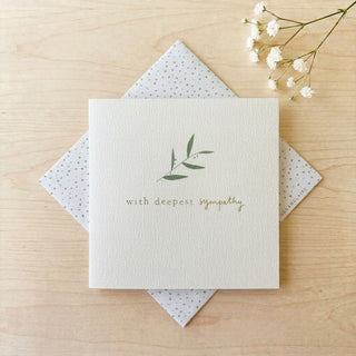 'With Deepest Sympathy' Leaves Sympathy Card