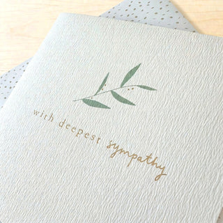 'With Deepest Sympathy' Leaves Sympathy Card