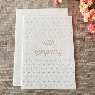 With Sympathy Embossed Card