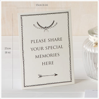 A5 Ivory Funeral Memory Condolence Book, 2 Signs & Pen Collection - Angel & Dove