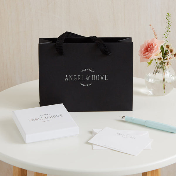 Heart Cremation Ash Necklace with Luxury Gift Bag & Card - Angel & Dove