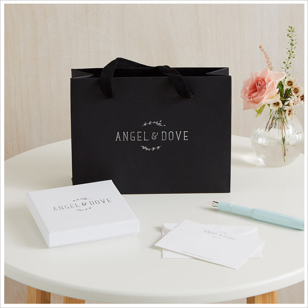 Heart Cremation Ash Necklace with Luxury Gift Bag & Card - Angel & Dove