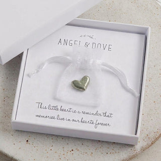 Pewter Heart 'Memories' Pocket Charm Sympathy Gift with Bag & Card