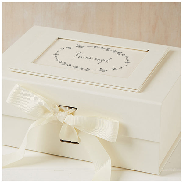 'For an Angel' Ivory Card Memory Box - Angel & Dove