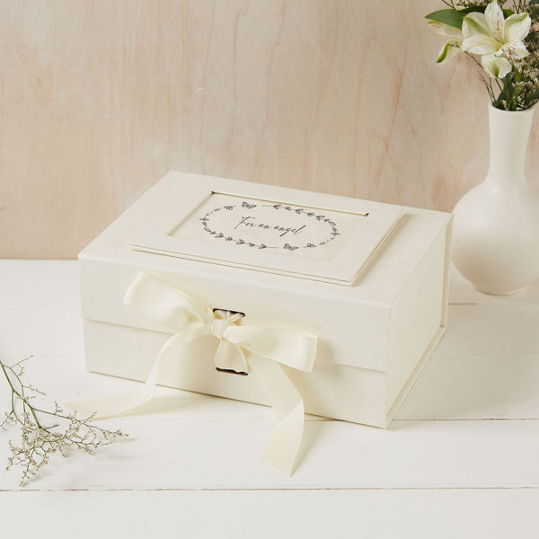 'For an Angel' Ivory Card Memory Box - Angel & Dove