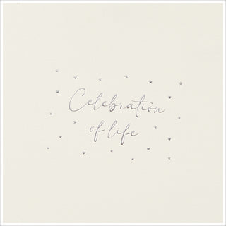 A4 Luxury Ivory 'Celebration of Life' Memory Condolence Book - Angel & Dove