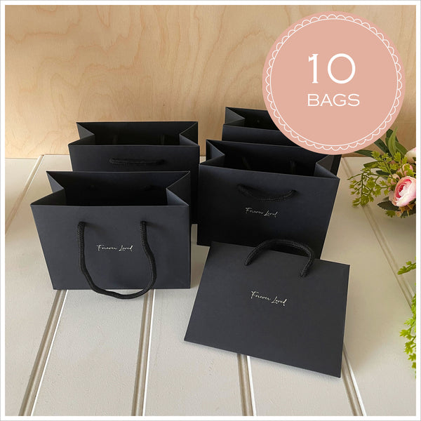 Pack of 5-25 'Forever Loved' Unfilled Funeral Favour Gift Bags - Create Special Gifts for Your Guests - Angel & Dove