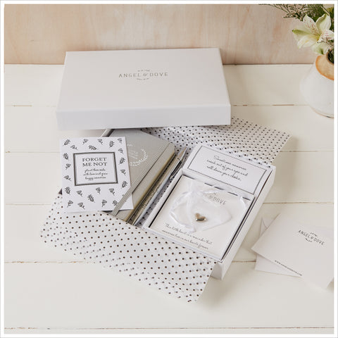 'Little Box of Memories' (Heart) Sympathy Gift with Luxury Gift Box & Card - Angel & Dove
