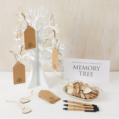 Wooden Funeral Memory Tree Collection - Angel & Dove