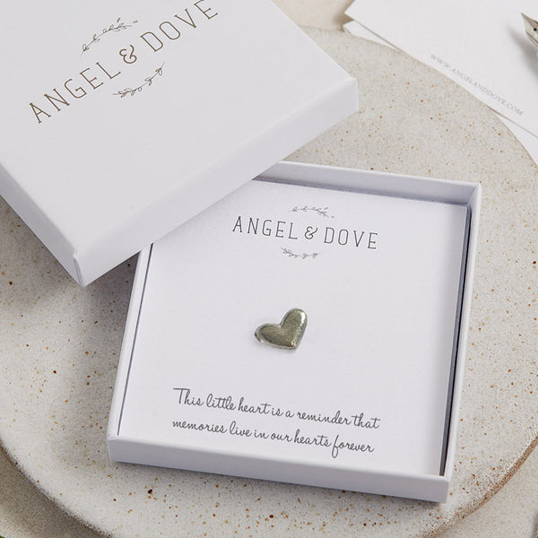 'Little Box of Memories' (Heart) Sympathy Gift with Luxury Gift Box & Card - Angel & Dove