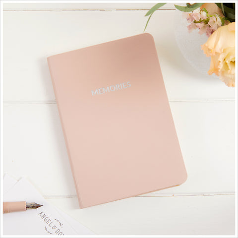 A6 Pink 'Memories' Notebook - Perfect for Journaling - Angel & Dove