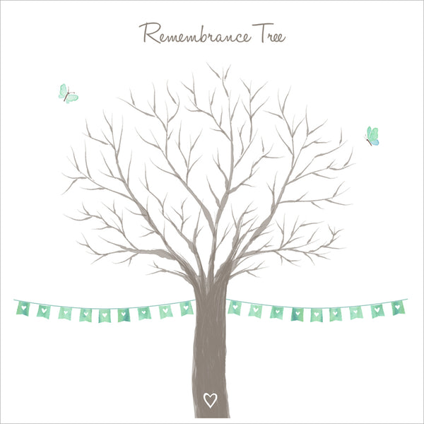 Fingerprint Remembrance Tree Print Kit - A Creative Alternative to a Condolence Book - Angel & Dove