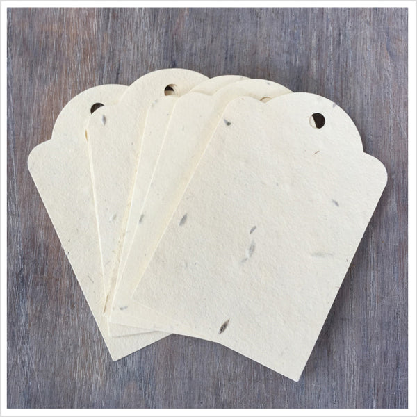 10 Plantable Wildflower Seed Paper Message Tags - Angel & Dove