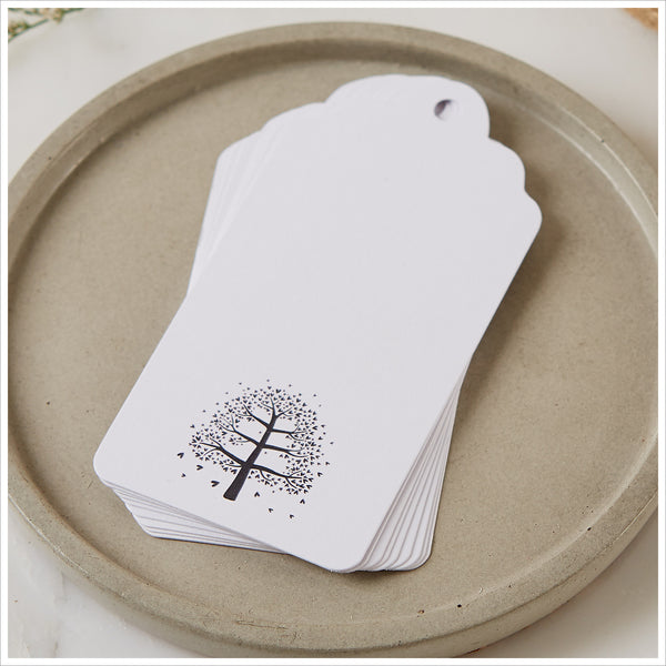 25 White Memory Tree Message Tags - Create Your Own Memory Tree - Angel & Dove
