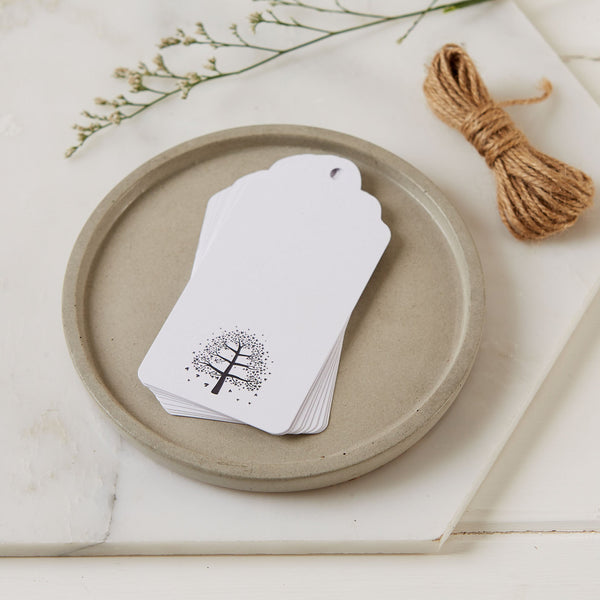 25 White Memory Tree Message Tags - Create Your Own Memory Tree - Angel & Dove