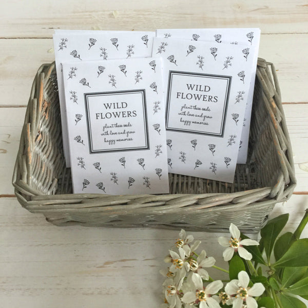 10 Filled Wildflower Seed Packet Funeral Favours - Angel & Dove