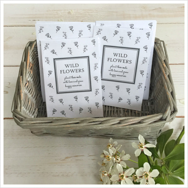 10 Filled Wildflower Seed Packet Funeral Favours - Angel & Dove