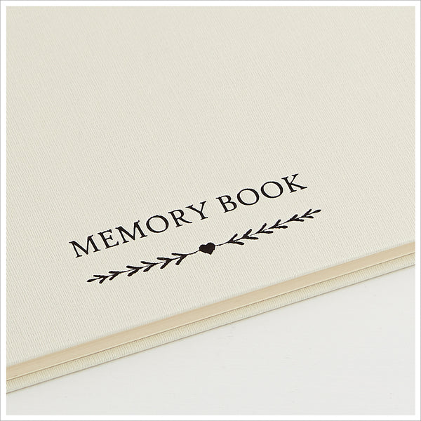 Gift Boxed A4 Luxury Ivory Memory Condolence Book with Gift Card - Angel & Dove