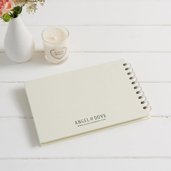 'Our Little Angel' Memory Book, Baby Loss Keepsake Book - Angel & Dove