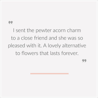 Pewter Acorn 'Strength' Pocket Charm Sympathy Gift with Bag & Card - Angel & Dove