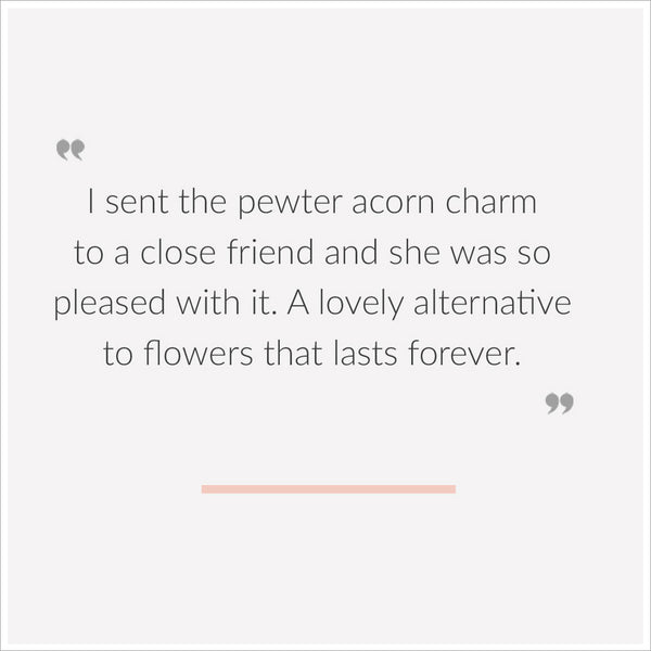 Pewter Acorn 'Strength' Pocket Charm Sympathy Gift with Bag & Card - Angel & Dove
