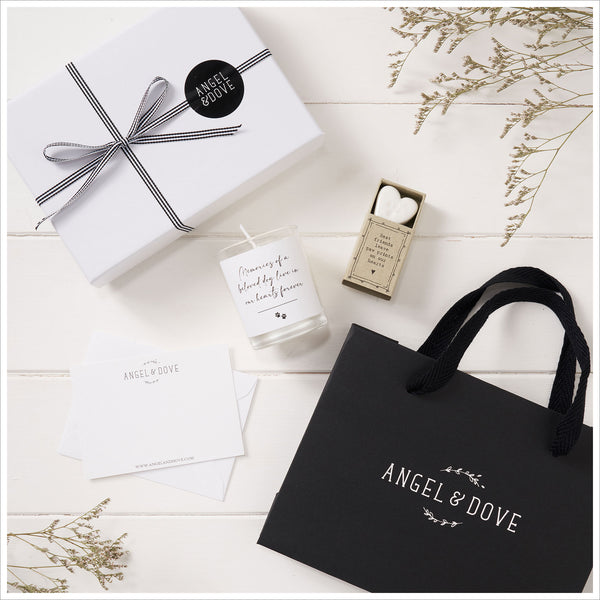 Memories of a Beloved Dog Sympathy Gift with Luxury Gift Bag & Card - Angel & Dove