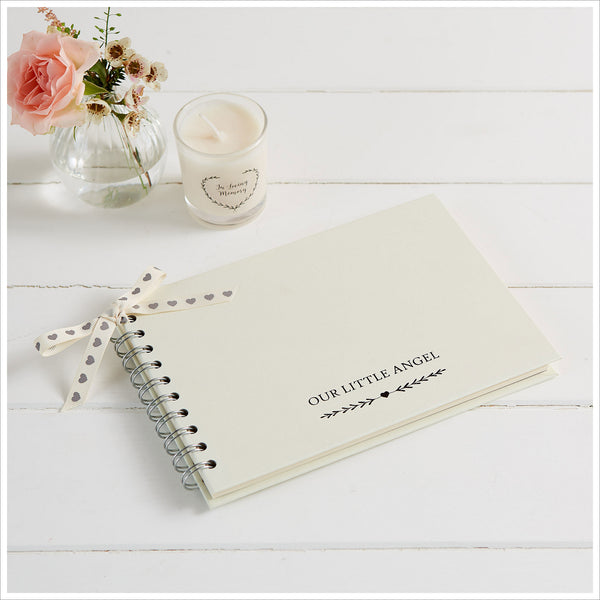 Gift Boxed A5 'Our Little Angel' Memory Book, Baby Loss Keepsake Book - Angel & Dove